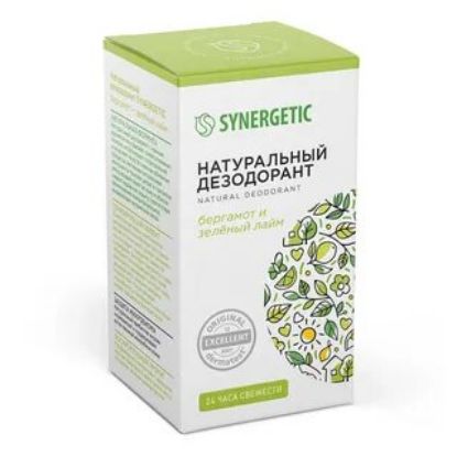Изображение SYNERGETIC натуральный дезодорант бергамот зеленый лайм 50мл