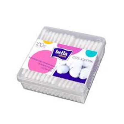 Изображение Ватные палочки Bella cotton 100 в полипропиленовой упаковке (прямоуг.)