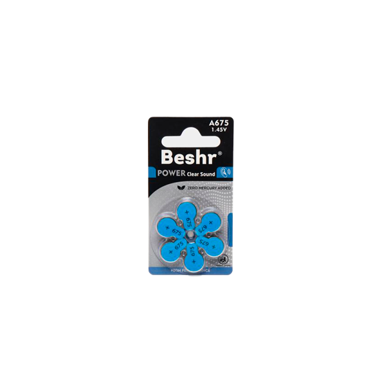 Изображение Батарейка BESHR CLEAR SOUND 675 6B