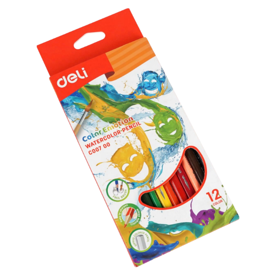 Изображение DELI Акварельный карандаш 12цв EC00700