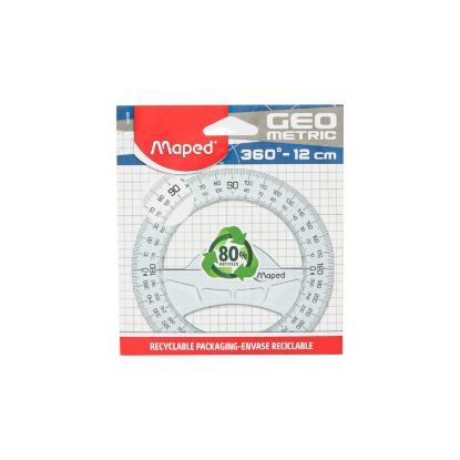 Изображение MAPED Линейка 360гр 12см 242360